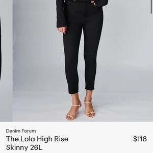 Denim forum black cropped jeans
